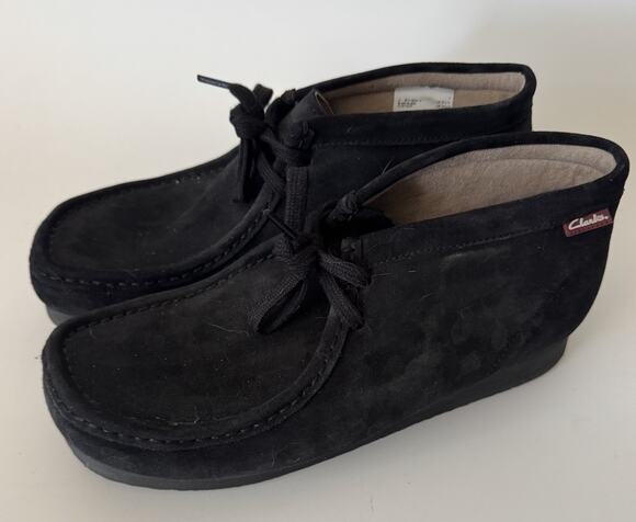 Clarks Jinkson Hi Chukka Boots Mens 10.5 Black Suede Lace Up Ankle Shoes main image 7